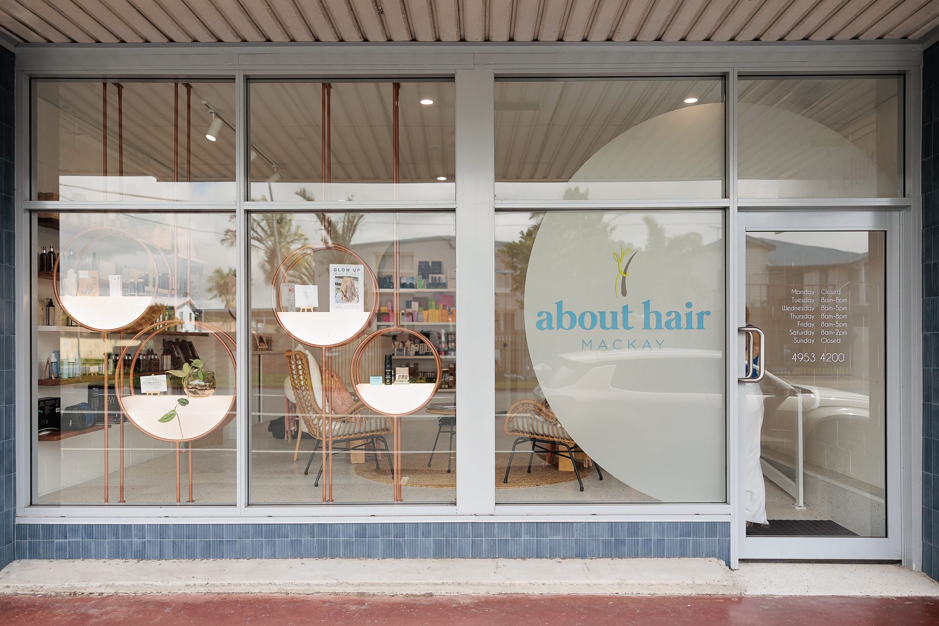 About Hair Mackay salon storefront on Shakespeare Street, just minutes from Mount Pleasant